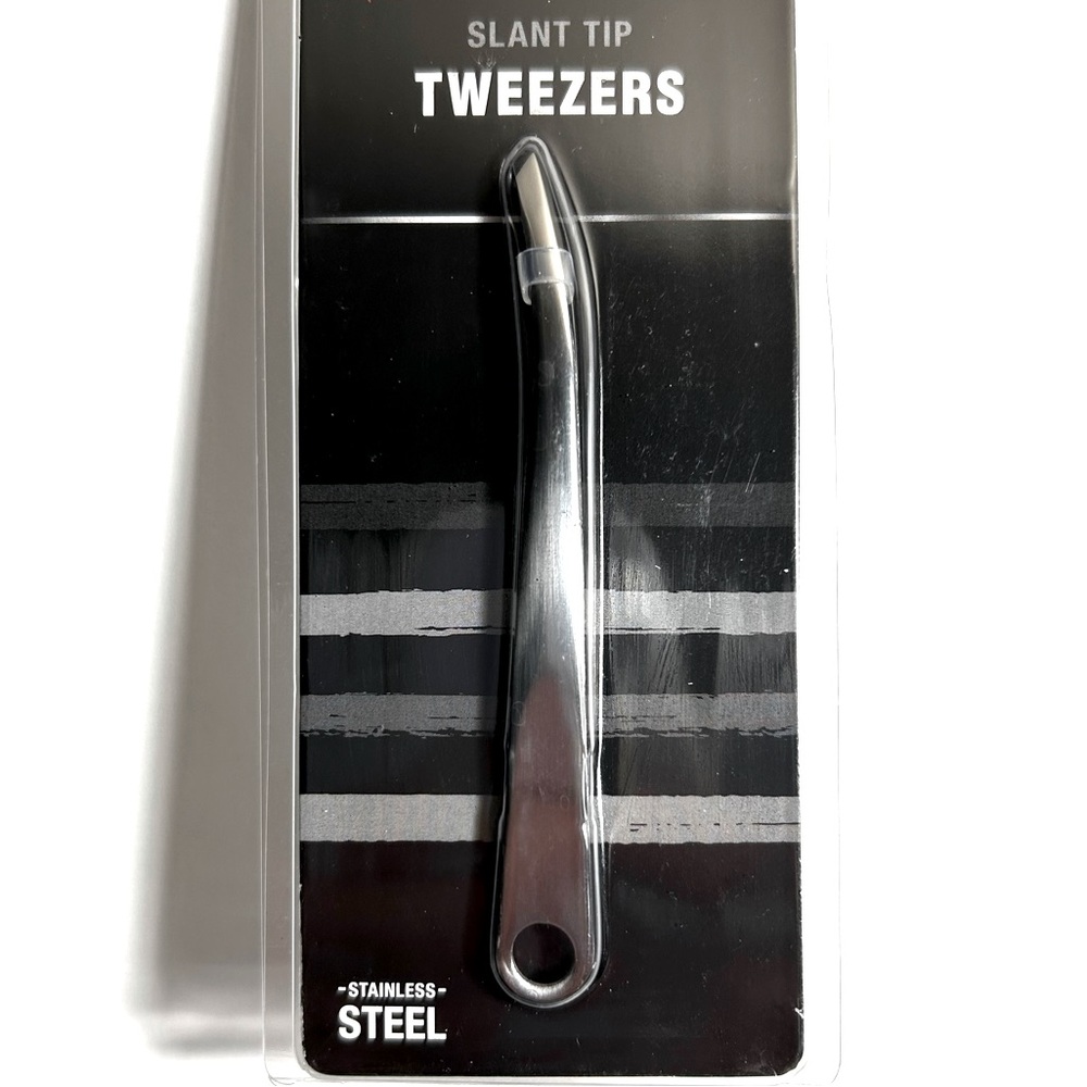 NEW Stainless Steel Slant Tip Tweezers